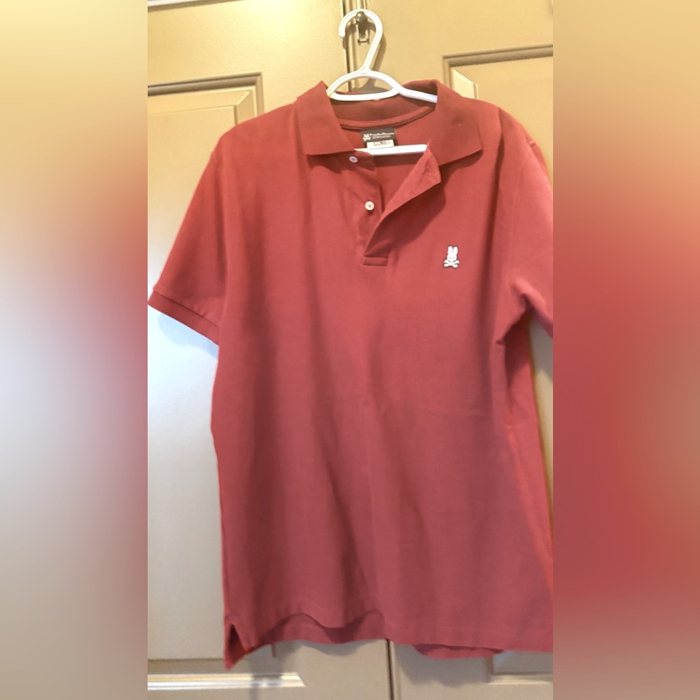 Psycho Bunny Red Polo Shirt with White Logo